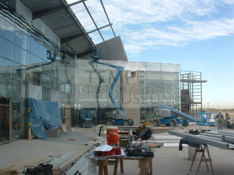 Tempe Center for the Arts construction photograph-Workers in Courtyard