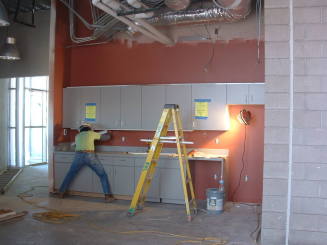 Tempe Center for the Arts construction photograph- Cabinet Installation