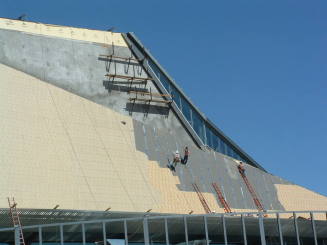 Tempe Center for the Arts construction photograph-Installation of Roof