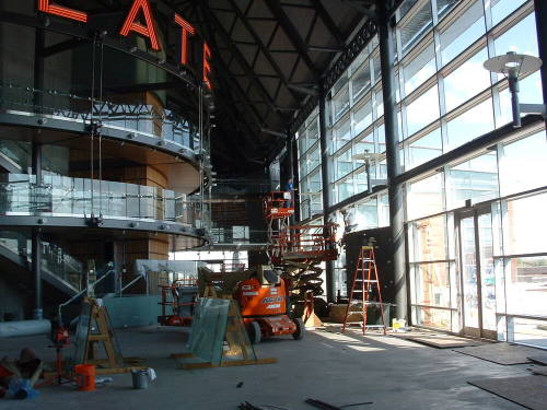 Tempe Center for the Arts construction photograph- Constuction in Lobby