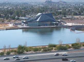 Tempe Center for the Arts construction photograph- Aerial View of TCA