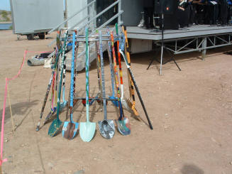 Tempe Center for the Arts construction photograph- Groundbreaking Shovels