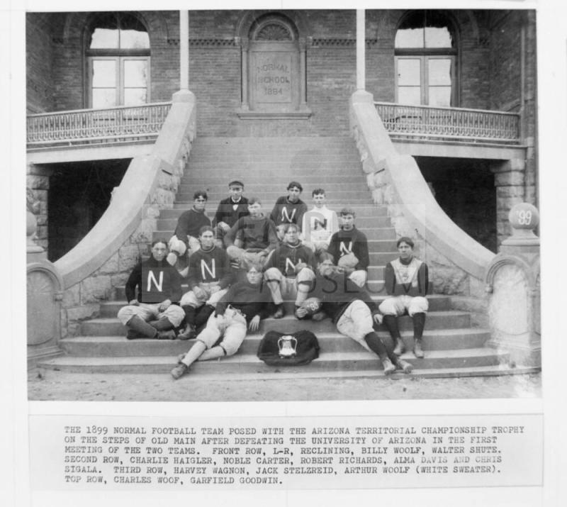 1899 Tempe Normal School Championship Football Team and Territorial Trophy