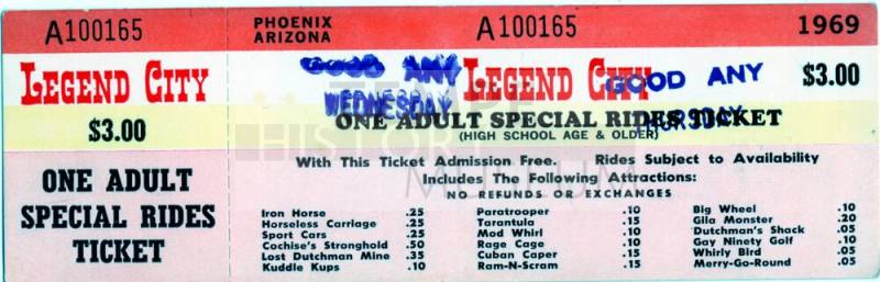 Ticket for Legend City - Special Ride