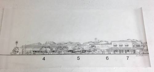 Drawing of Proposed Mill Avenue Facing West