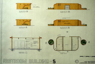 Kiwanis Park restroom building schematic design slide