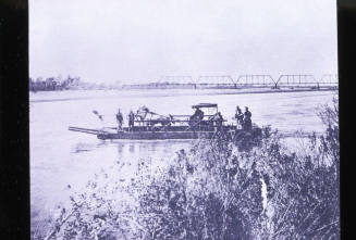 Copy of historical photo of Hayden's ferry