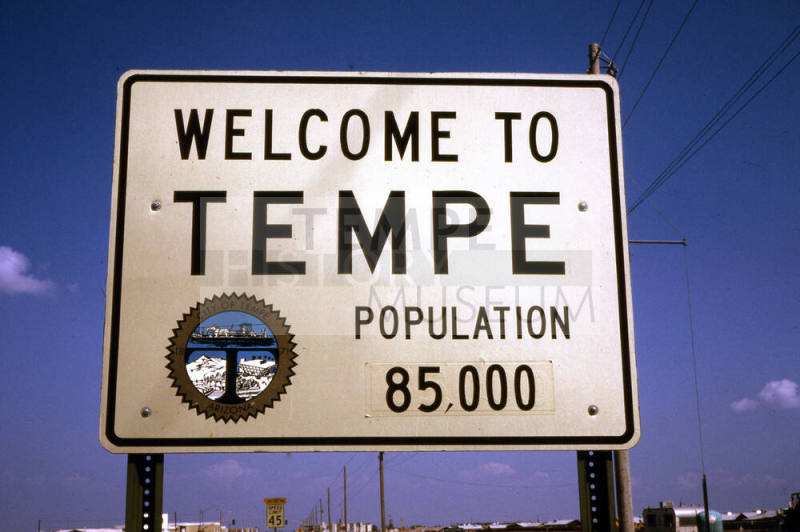 "Welcome to Tempe" sign