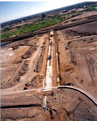 Tempe Town Lake Dam Construction - foundation