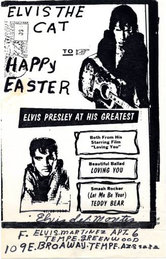Elvis the Cat postcard poster