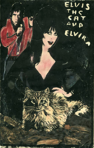 Elvis the Cat and Elvira poster