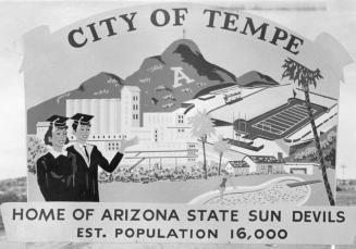 Sign:  "City of Tempe Home of Arizona State Sun Devils"