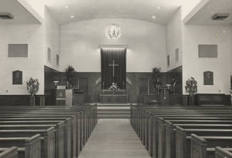 Photograph of interior of new First Congregational Church of Tempe.