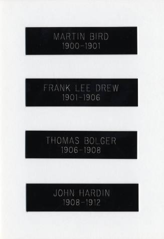 First Congregational Church - 4 name plates in mat