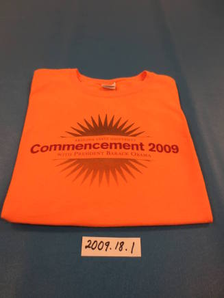 T-shirt, ASU Commencement, 2009, with speaker President Barack Obama