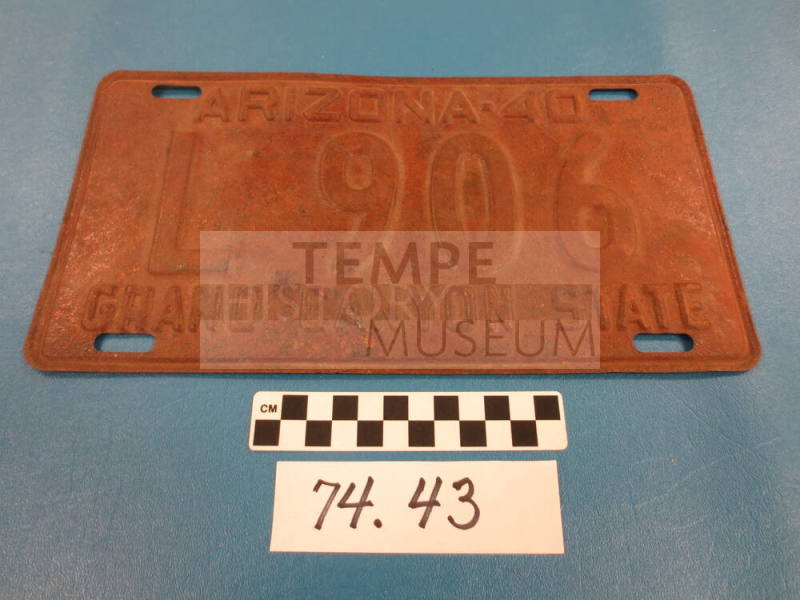 1940 Arizona License Plate