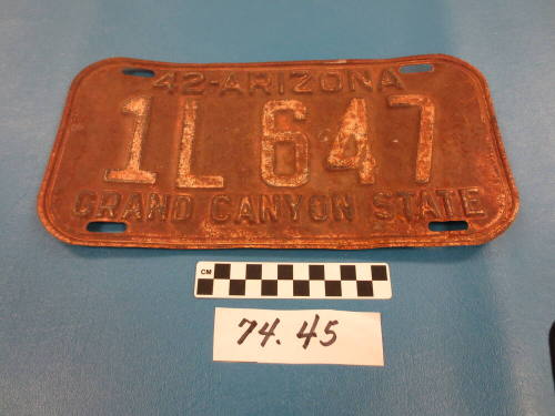 1942 Arizona License Plate