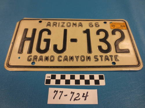 1966 AZ License Plate