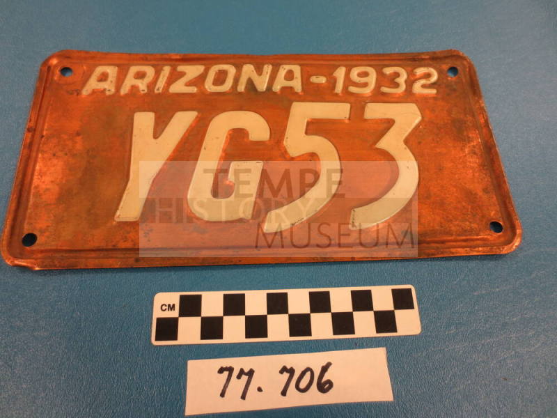 1932 AZ License Plate