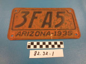 1935 AZ License Plate