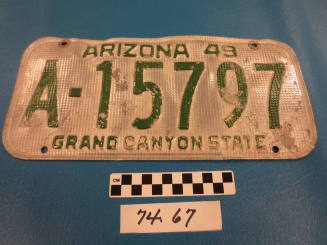1949 AZ License Plate