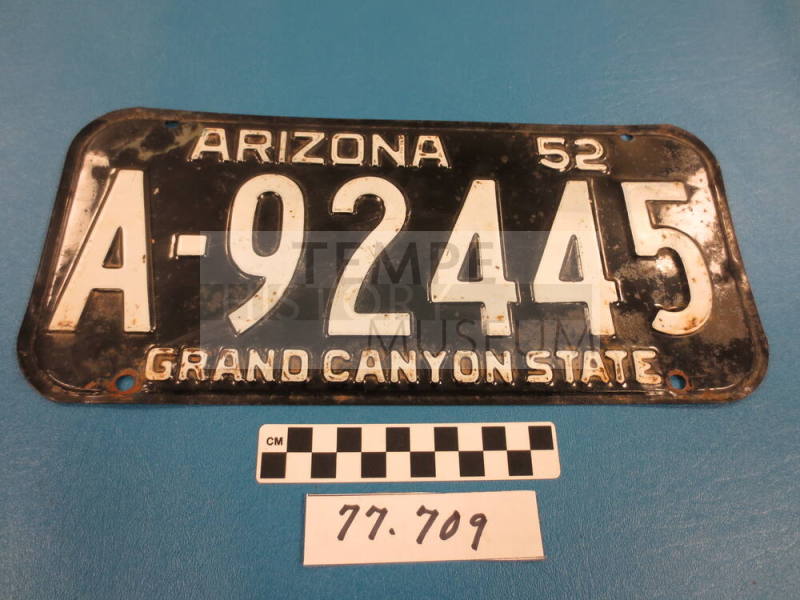 1952 AZ License Plate