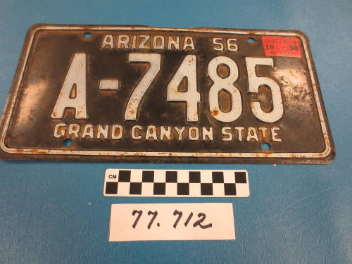 1956 AZ License Plate