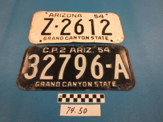 1954 AZ License Plates