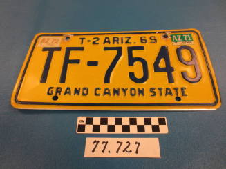 1969 AZ License Plate