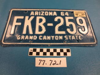 1964 AZ License Plate