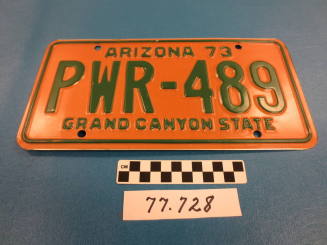 1973 AZ License Plate