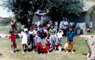 Children at Easter at Elias-Rodriguez House