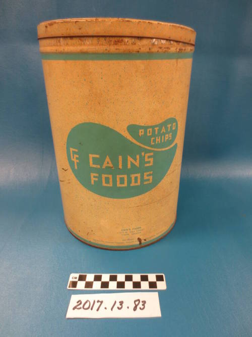 Cain's Potato Chip Canister