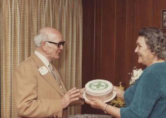 Howard and Lucile Pyle with Cake