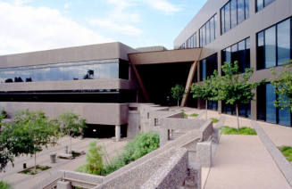 Upper walkway of the Tempe Police Courts complex