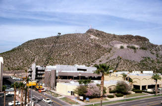Distant view of construction at the Tempe Police Courts complex