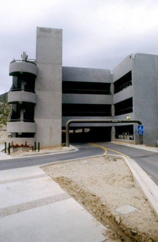 Entrance to the parking garage, Police Courts Complex