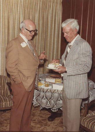 Howard Pyle and Jim Harelson at Party