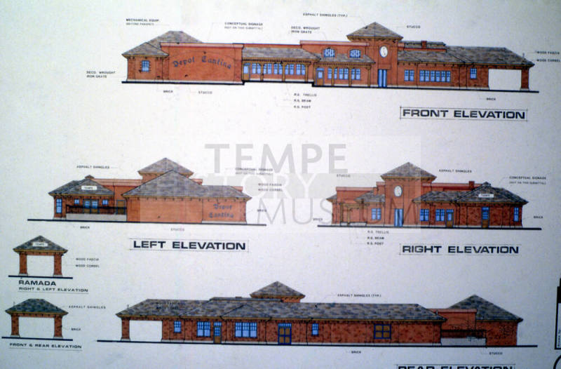 Tempe Railroad Station plans, 300 S. Ash Ave.