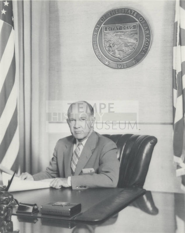 Portrait of Governor Howard Pyle at Desk