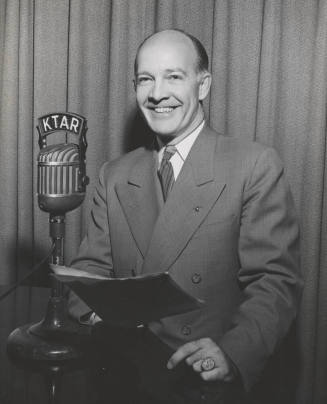 Howard Pyle in Front of Ktar Microphone