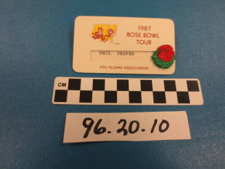 ASU 1987 Rose Bowl nametag