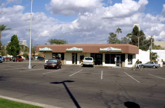 SE Corner of University Dr. and Mill Ave. - Tempe Center: Lee Optical, Artistic Trophies and Baskin Robbins
