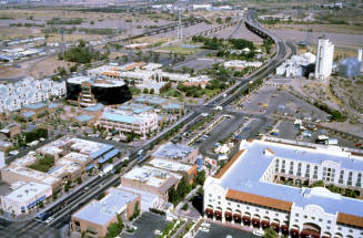 Aerial Photograph of Downtown Tempe and Mill Ave.