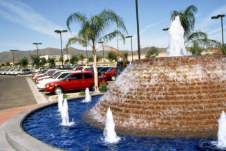Water Feature and Parking Lot at Arizona State University Research Park