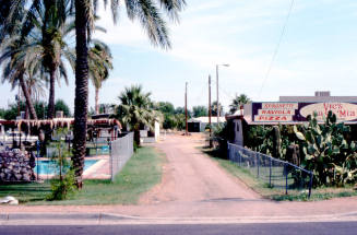 7 Palms Motel and Vic's Casa Mia alley, 2046 E. Apache