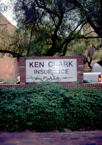 Ken Clark Insurance Plaza sign
