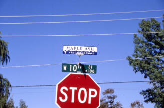 Maple-Ash Neighborhood street sign