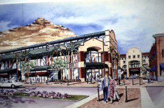 Painting of Mill Ave. and Fourth Street Intersection