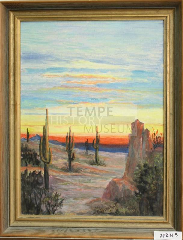 Evening Desert Landscape by Guess E Birchett